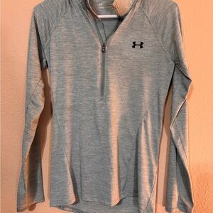 Under Armour Heathered Gray Quarter-Zip Pullover